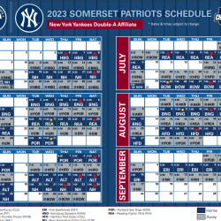 2023 SOMERSET PATRIOTS SCHEDULE