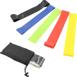 New 5-Piece Latex Resistance Band Set