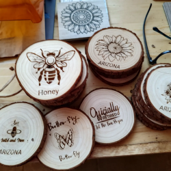 Custom Lasered Wood Coasters