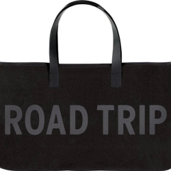 Blk Canvas Tote-Road Trip