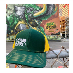 Sincere Trucker Hat - Green & Gold