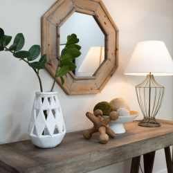 Artisanal Wood-Framed Mirror