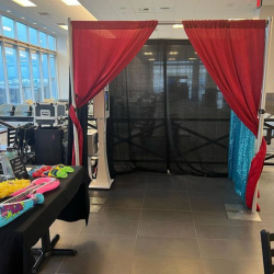 Curtained Booth