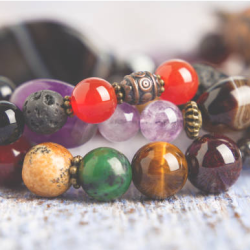 Gemstone Cluster Bracelet