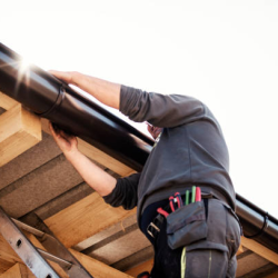 Aluminum Seamless Rain Gutters Installation