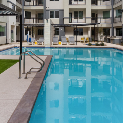 Resort Style Pool with Tanning Deck