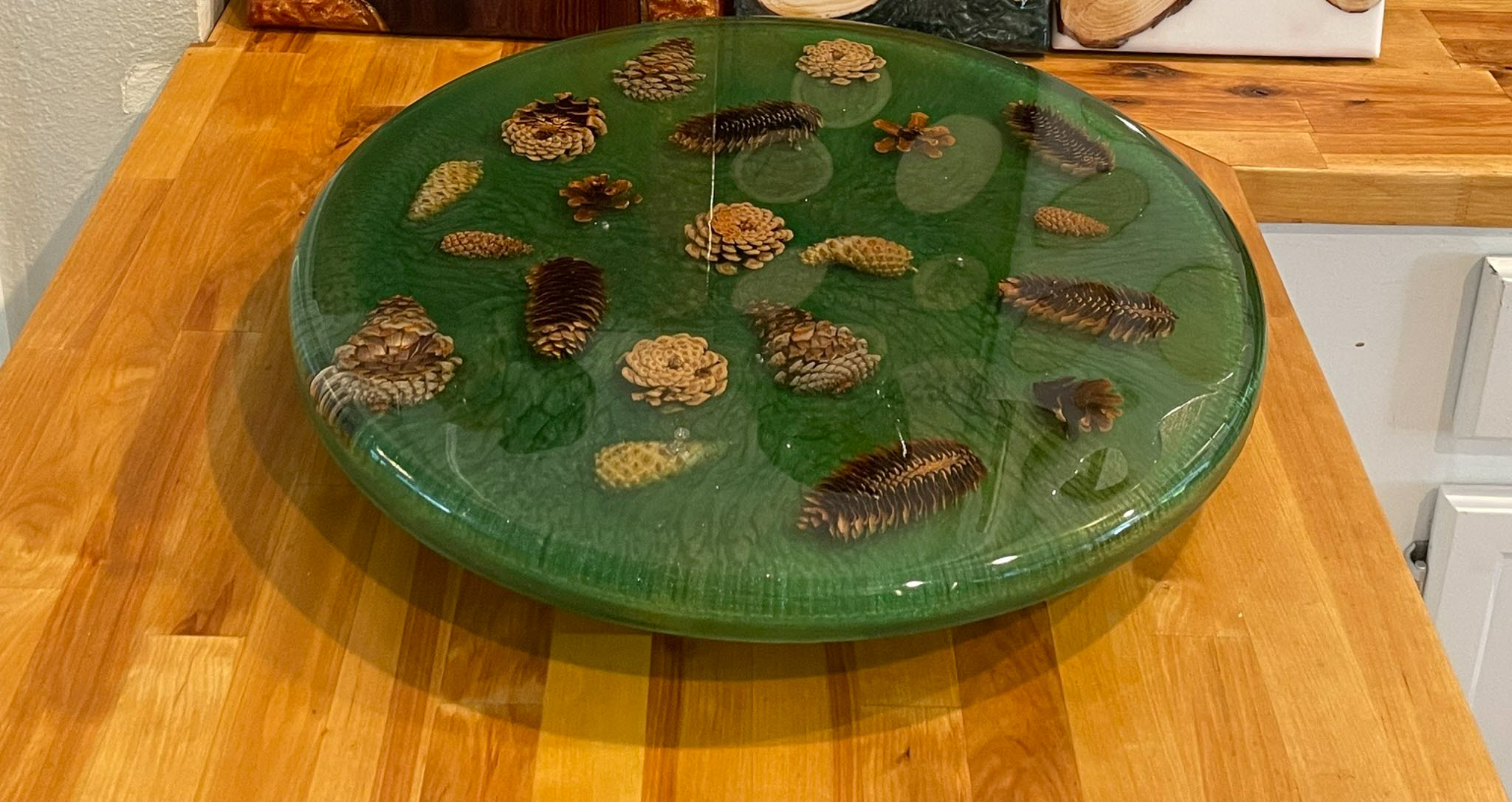 Pine & Resin Lazy Susan