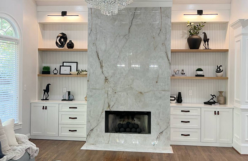 Fireplace Family & Bookshelves