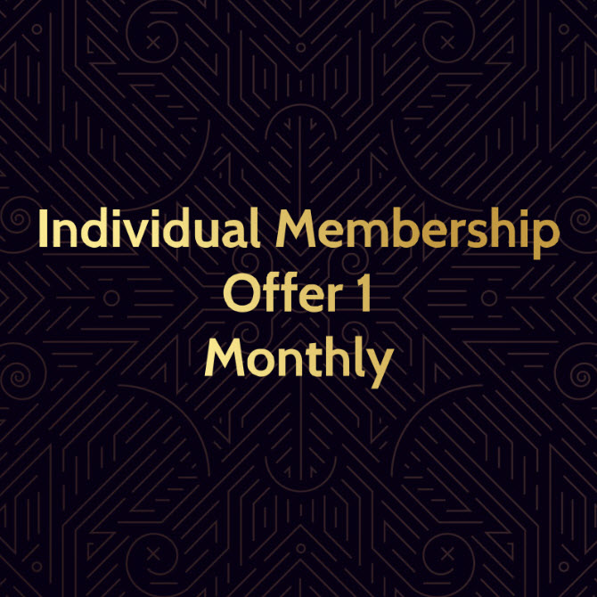 Individual Membership Offer #1 – Monthly