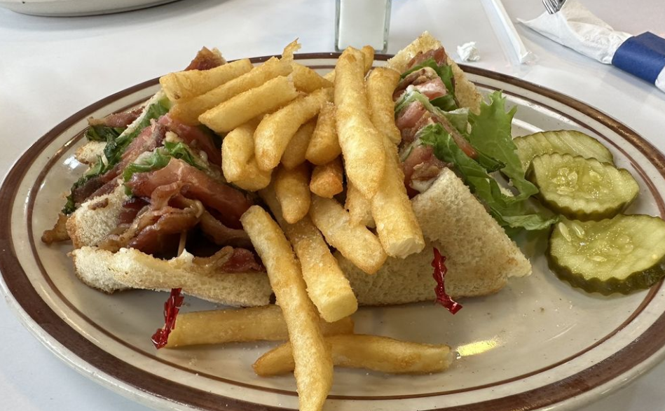 BLT Club Sandwich & Fries