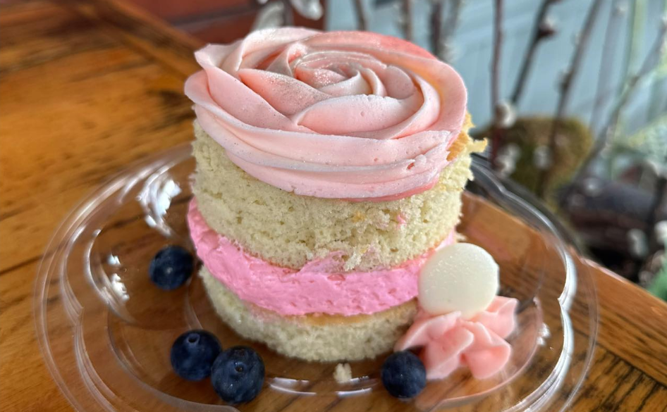 Individual Raspberry Lemon White Chocolate Cake