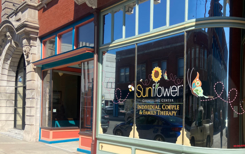 Sunflower Counseling Window Graphics