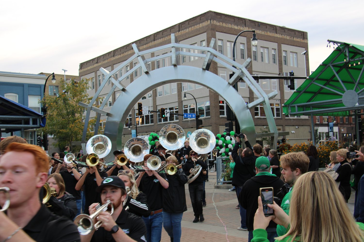 UND Pep Rally in Town Square