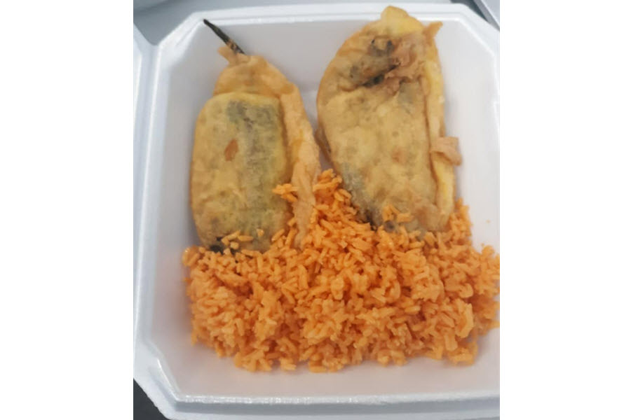 Chiles Rellenos and Rice