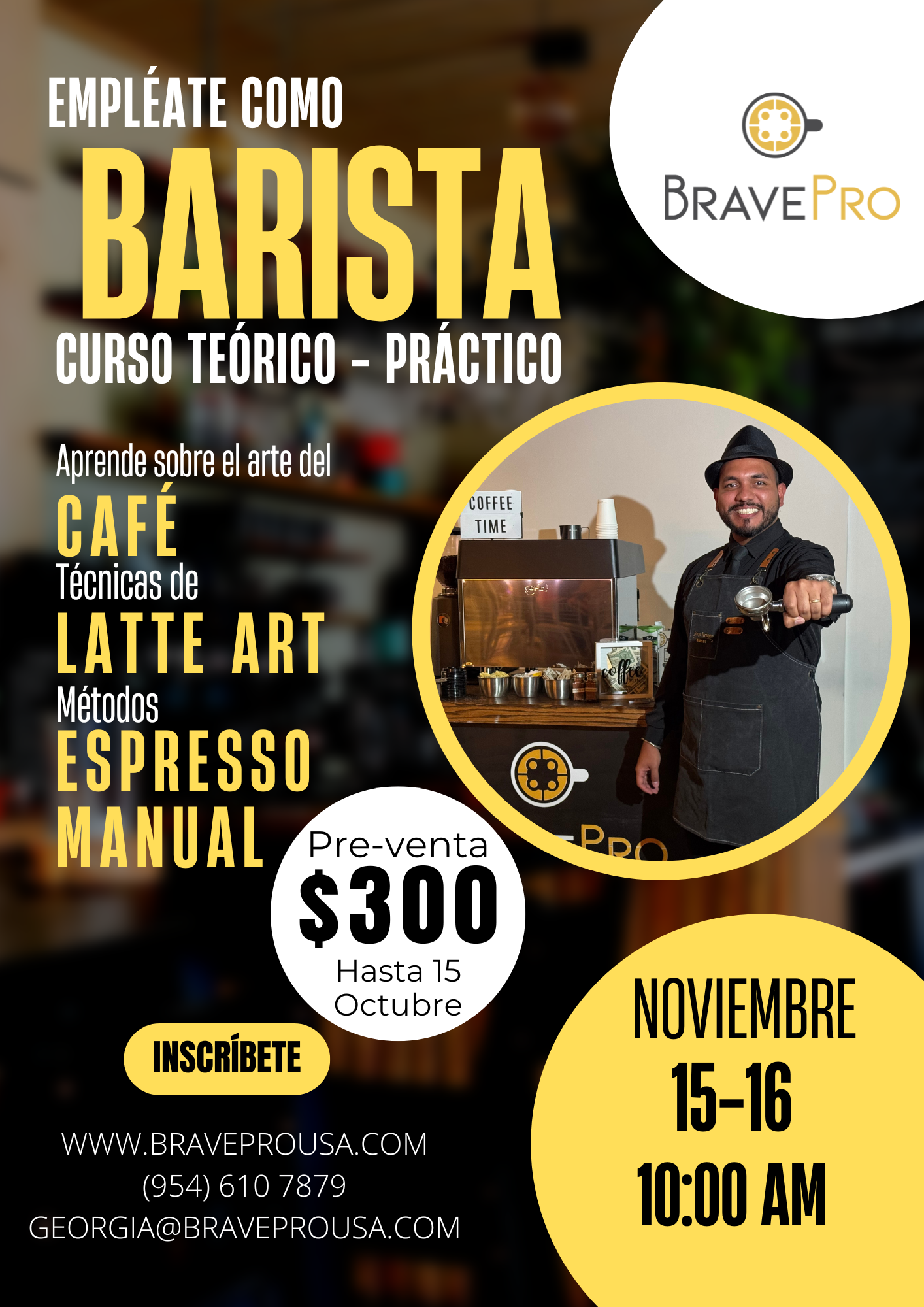 CURSO DE BARISTAS PARA AMANTES DEL CAFÉ Y BUSINESS