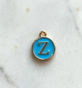 Blue Enamel Initial Charm | Letter Z | Charmed and Dangerous Comp
