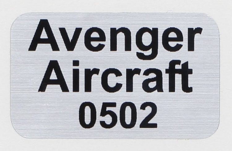 Aerospace Nameplates 