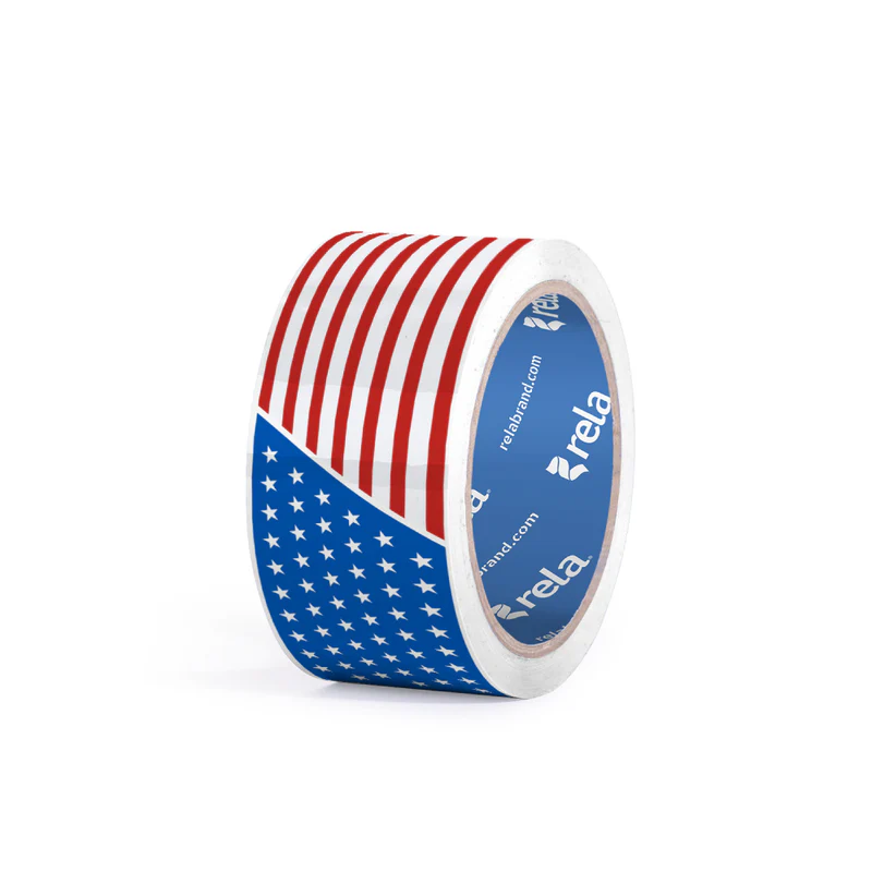 Printed Packaging Tape USA FLAG