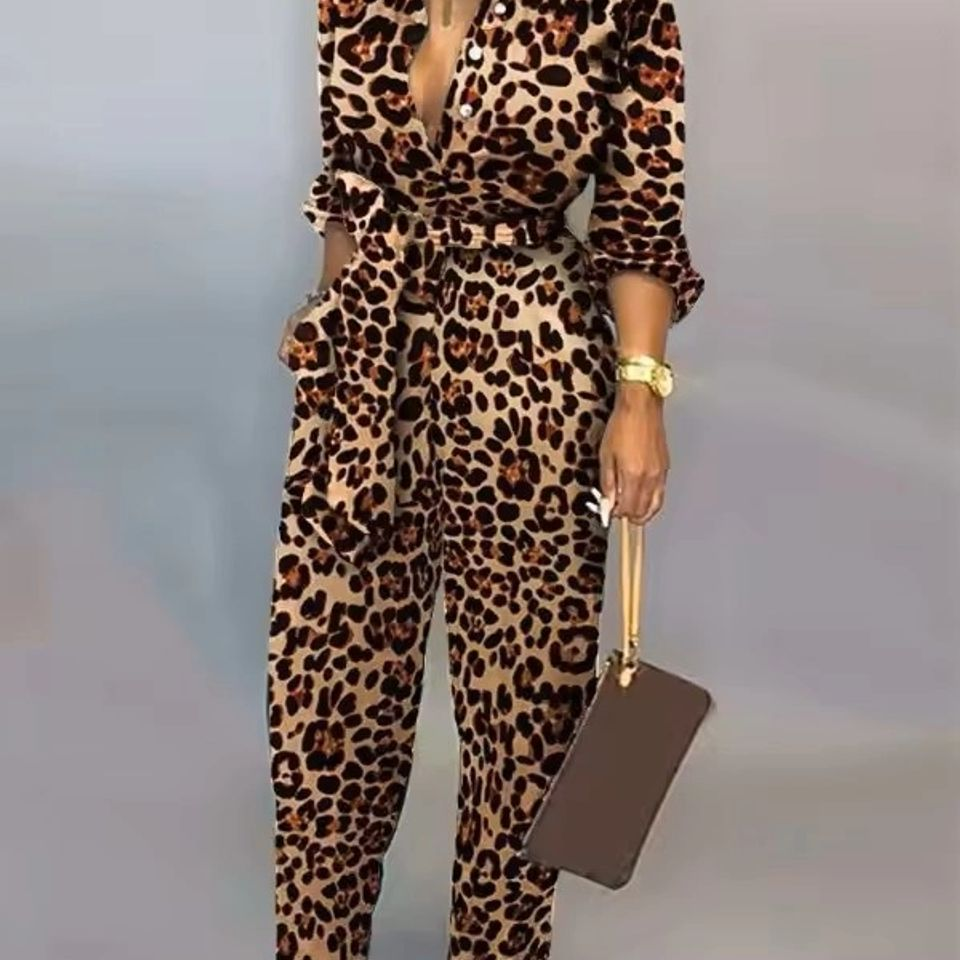 Leopard Print Jumpsuit
