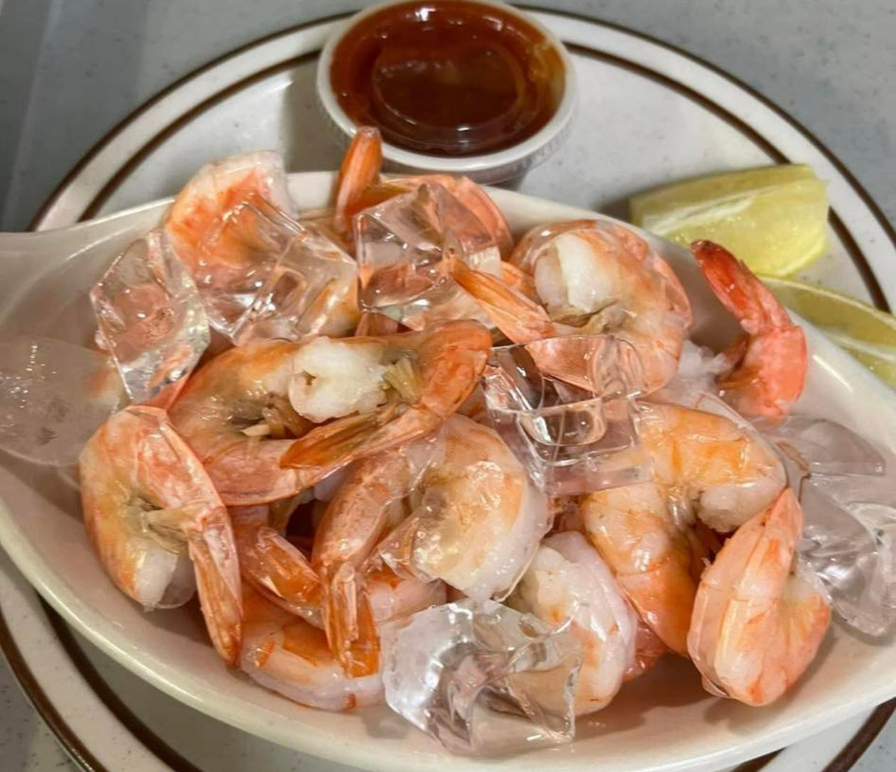 Cold Boiled Shrimp Dinner