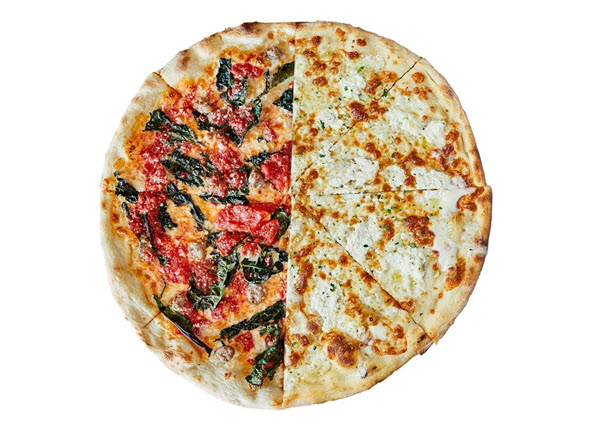 Half & Half Pizza Pies