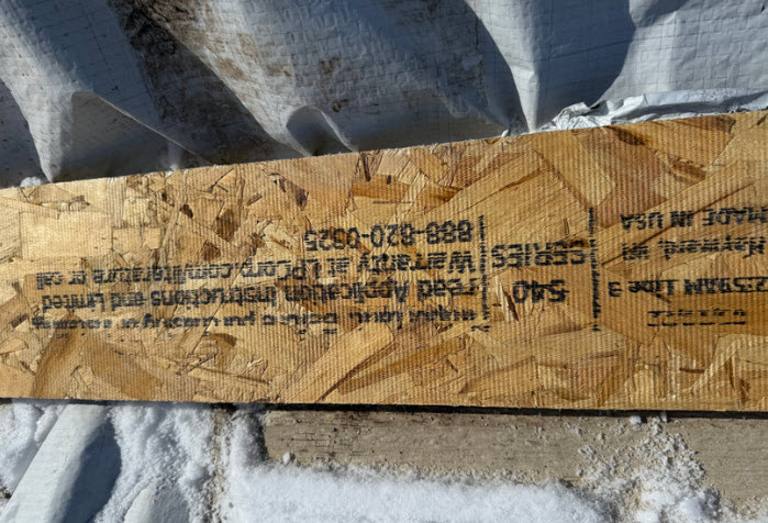 5/4x6x16 smooth OSB Cedar Grain trim