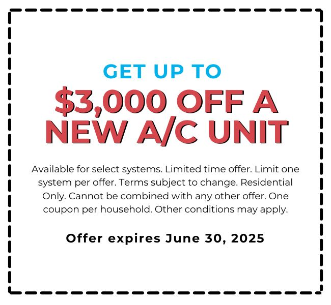 Get up to $3,000 Off a New A/C Unit