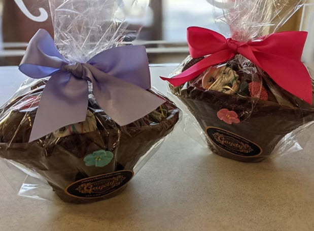 Large Hand Made Chocolate Basket Filled