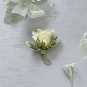 Prom Corsages and White Rose Boutonniere