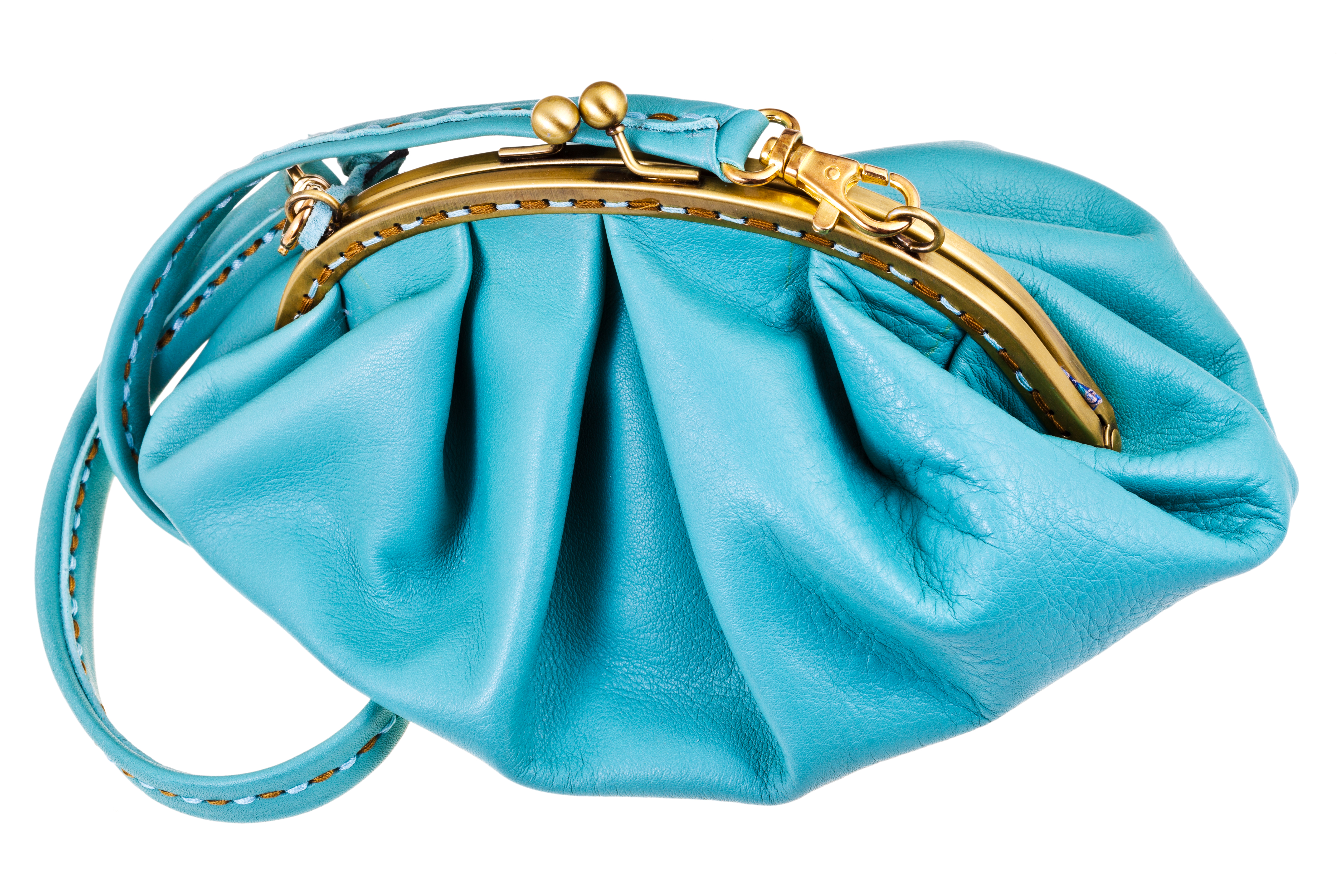 Stylish Turquoise Leather Handbag