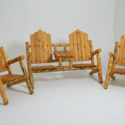 Outdoor Pine Log Furniture