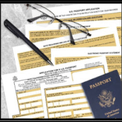 Filling Out Application for U.S. Passports