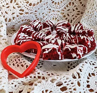 Red Velvet Cake Squares