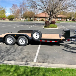 7x16 Black Car Hauler