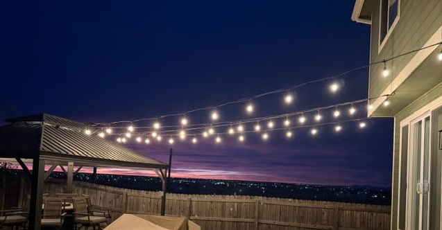 Installation of Patio String Lighting