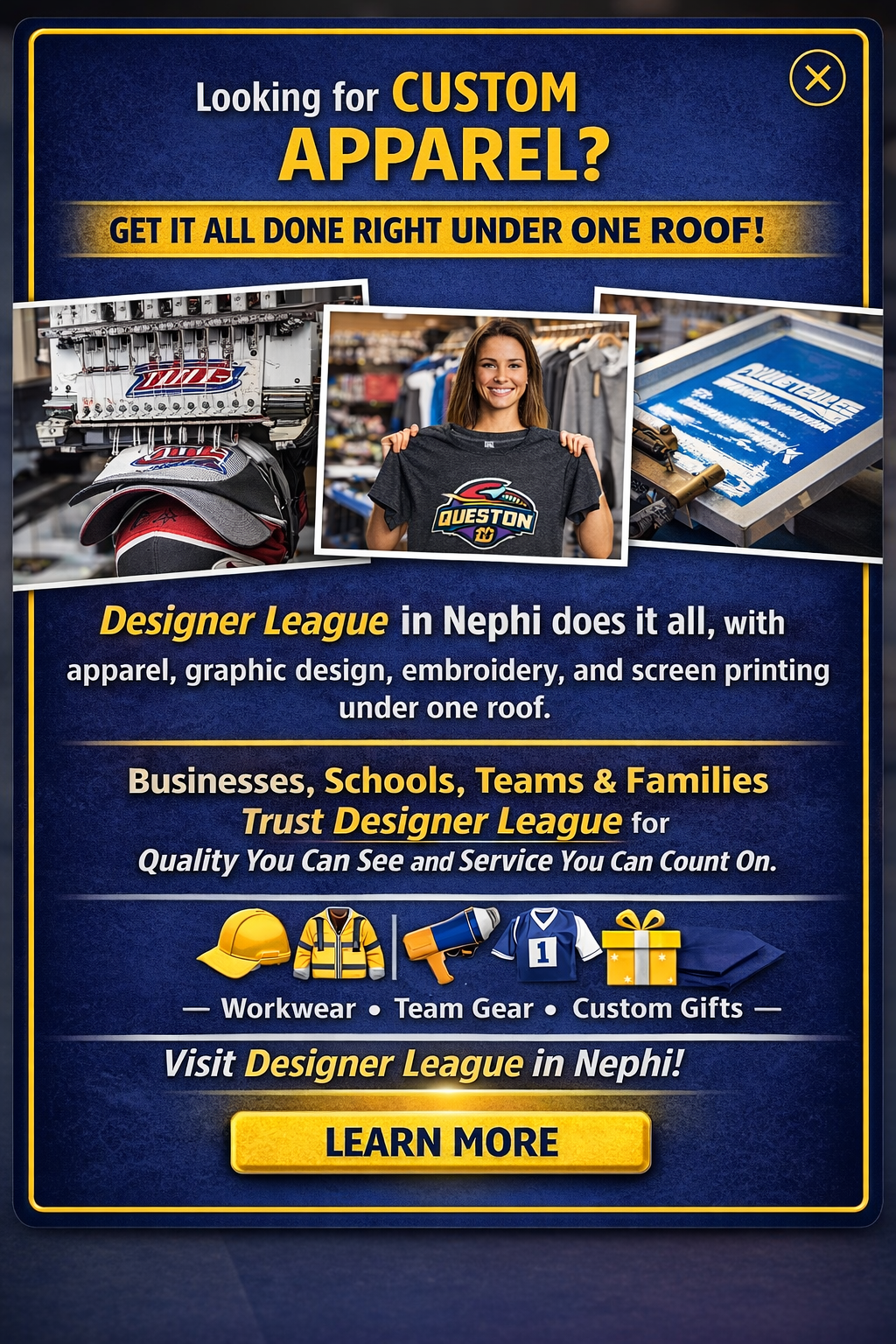 Looking for custom apparel?