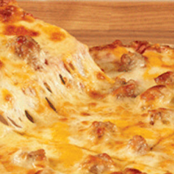 Four Cheese and Sausage Pizza
