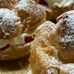 Strawberry Whipped Cream Puff