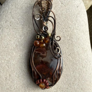 Amber Fantasy Pendant Necklace