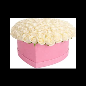 Coeur Signature - French Floral Heart Rose Box | Matte Heart Box 