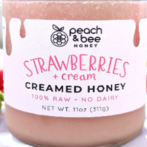 Strawberries + Cream Creamed Honey- 11 Oz