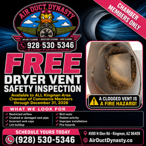 Chamber Member Special  FREE Dryer Vent Safety Inspection