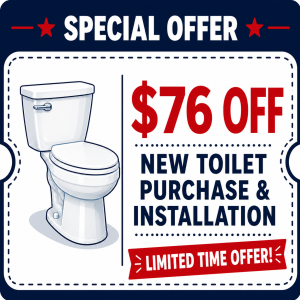 $76 Off New Toilet Purchase or Installation