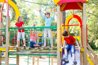 Well-equipped playgrounds