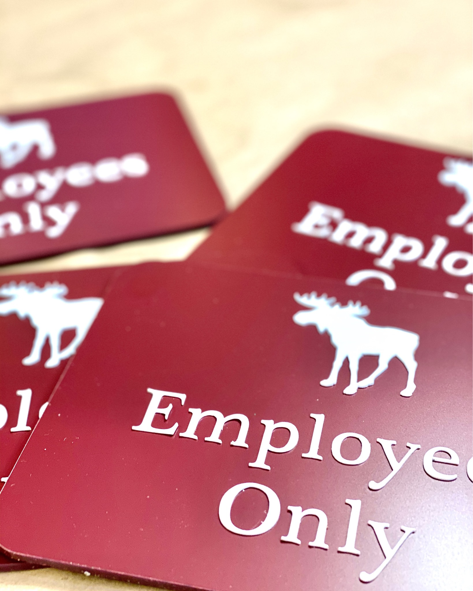 Custom laser engraved signs