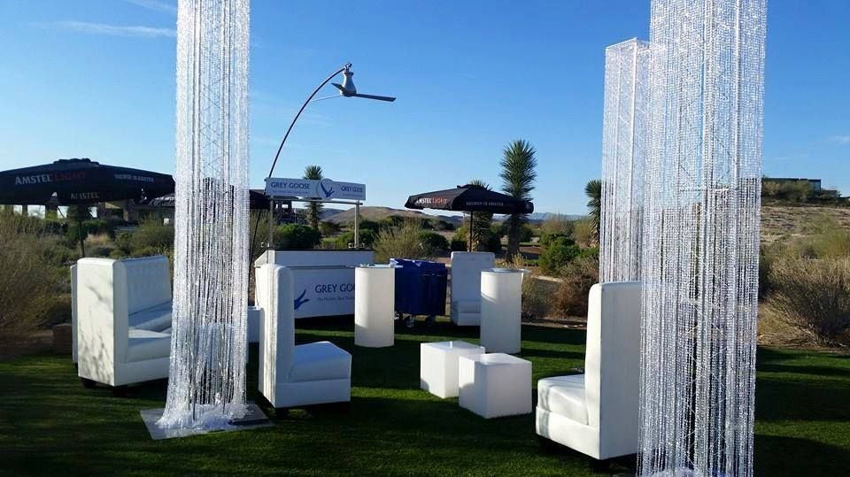 Crystal Columns & Chandeliers