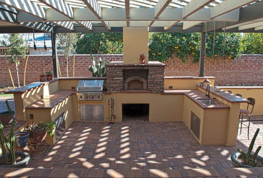 Outdoor kitchen and BBQs