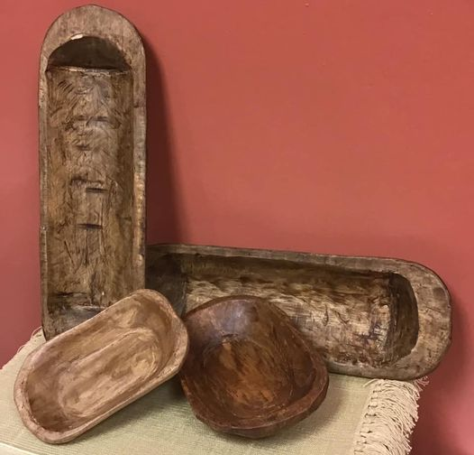 Hand-carved dough bowls