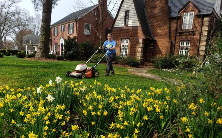 Solar-Powered Lawn Mowing