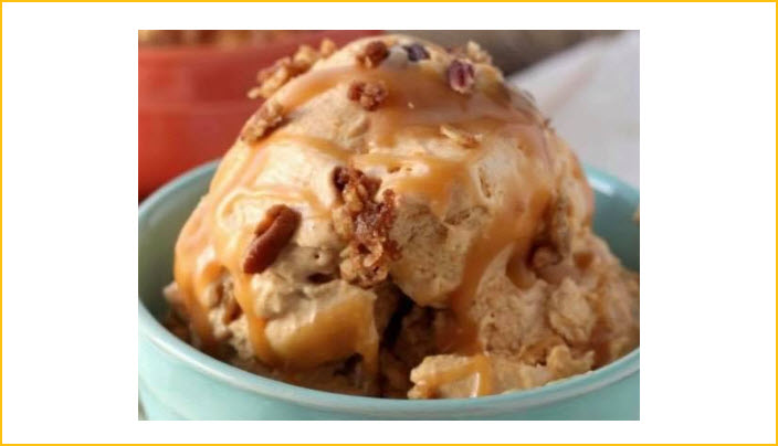 Pumpkin caramel sundaes